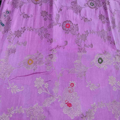 LAVENDER PINK MANGO BOX MEENA BANARASI VISCOSE SAREE