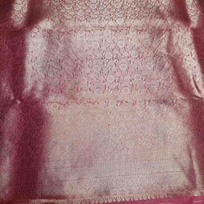 PINK MEENAKARI FLORAL JAAL BANARASI ORGANZA SAREE