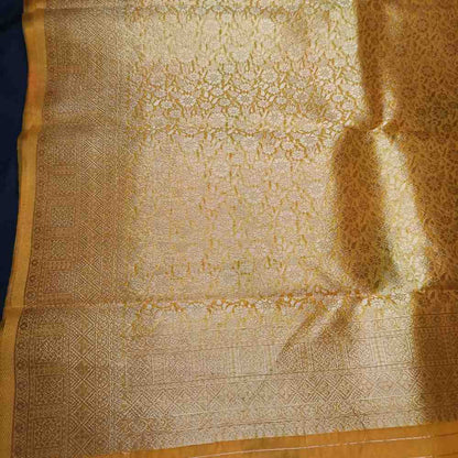 YELLOW MEENAKARI FLORAL JAAL BANARASI ORGANZA SAREE