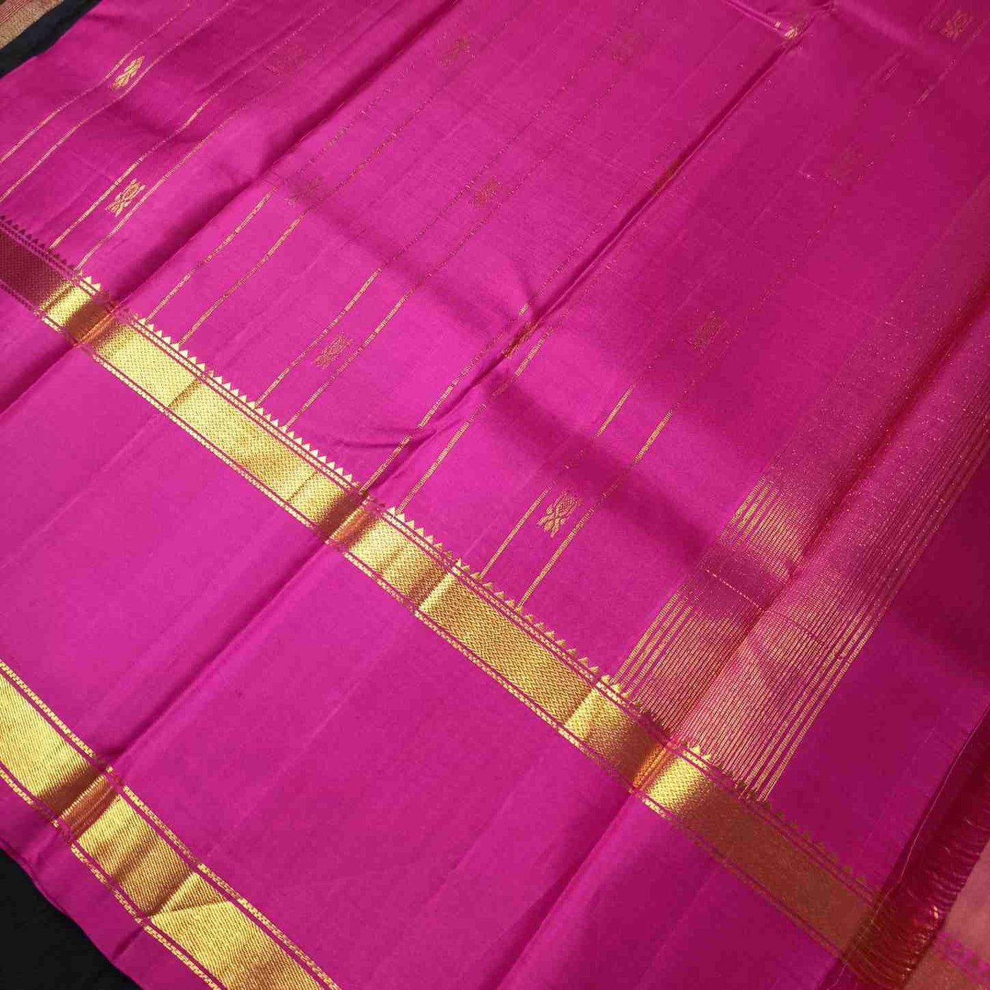 Pure Handloom Honey Gold Kanjivaram Silk Saree