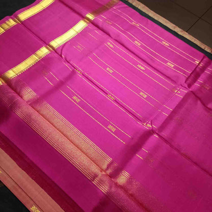Pure Handloom Honey Gold Kanjivaram Silk Saree