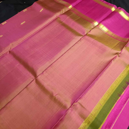 Pure Handloom Honey Gold Kanjivaram Silk Saree
