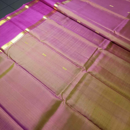 Pure Handloom Honey Gold Kanjivaram Silk Saree