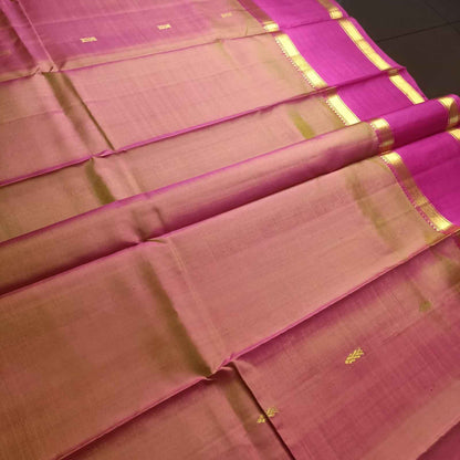 Pure Handloom Honey Gold Kanjivaram Silk Saree