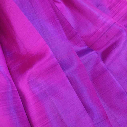 Pure Handloom Purple Thirubhuvanam Silk Saree - Purple